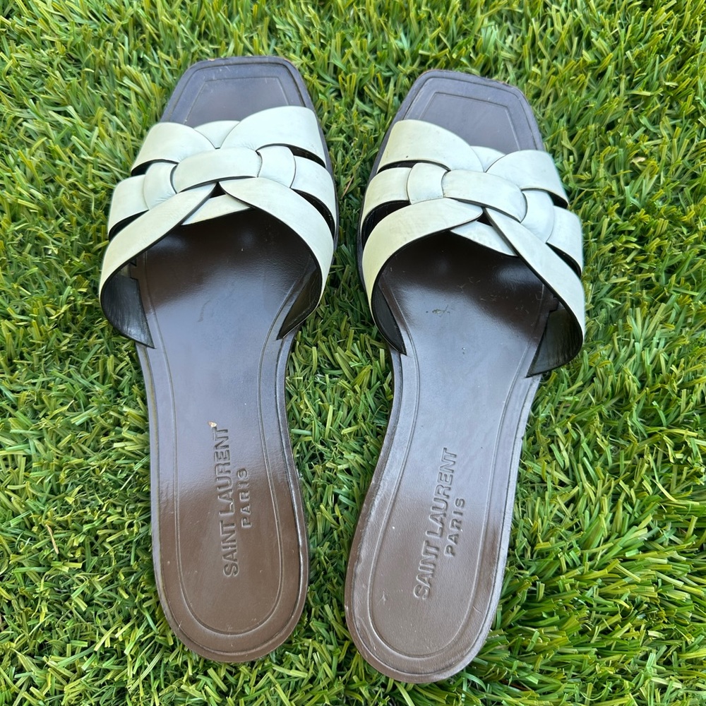 Saint Laurent
Woven Leather Sandal Slide